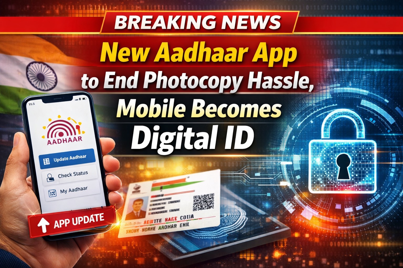 New Aadhaar App to End Photocopy Hassle, Mobile Becomes Digital ID